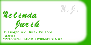 melinda jurik business card